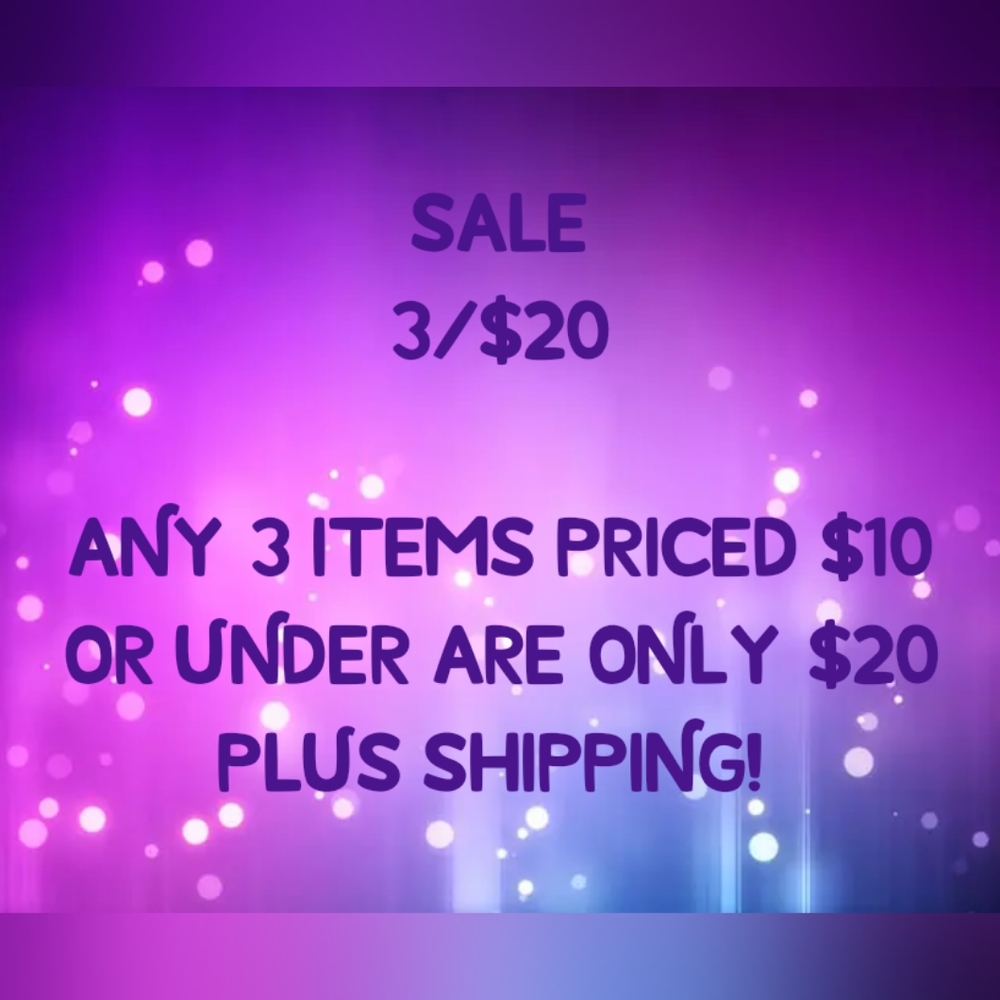 SALE 3/$20!! * All items $10 or under bundle to save!
